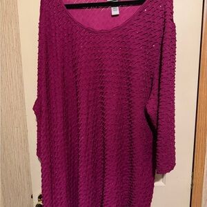 Catherines Deep Pink Knit Top